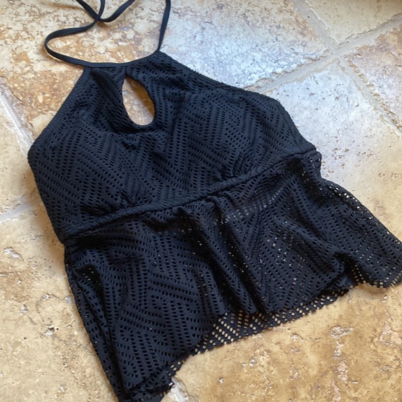 Arizona Jean co medium Black swimsuit top nwt - Picture 3 of 14